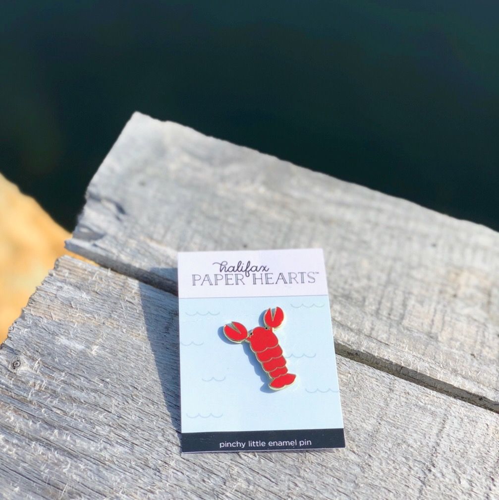 Enamel Pin, Color: Pinchy Little Lobster