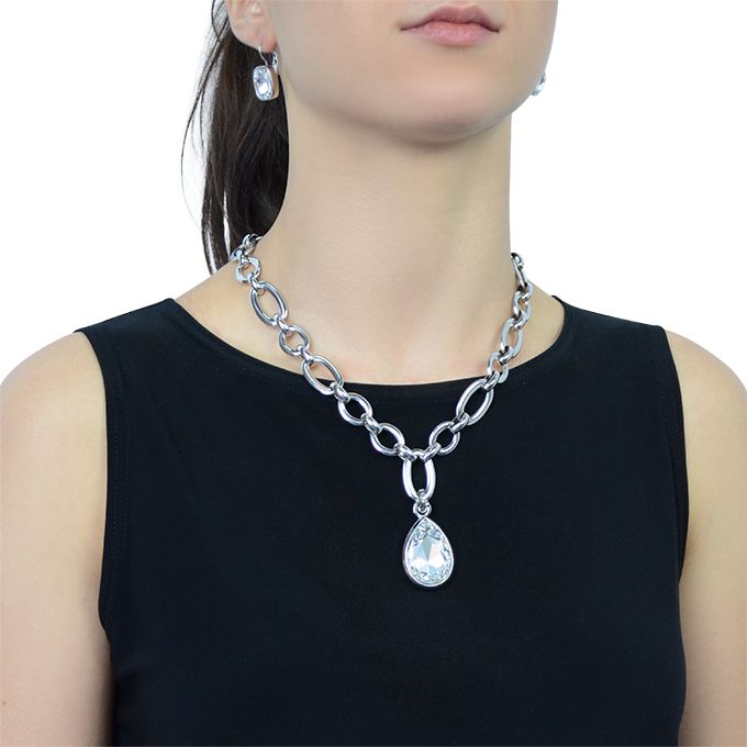 Nina XL Teardrop Detachable Pendant, Color: Crystal