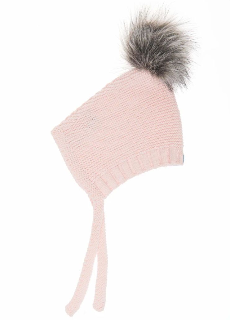 Pom Pom Hat, Color: Pink, Size: 3-6 Months