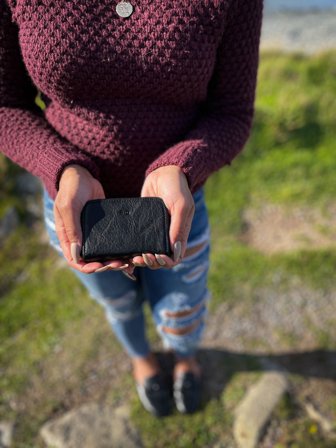 Iva Card Case, Color: Black
