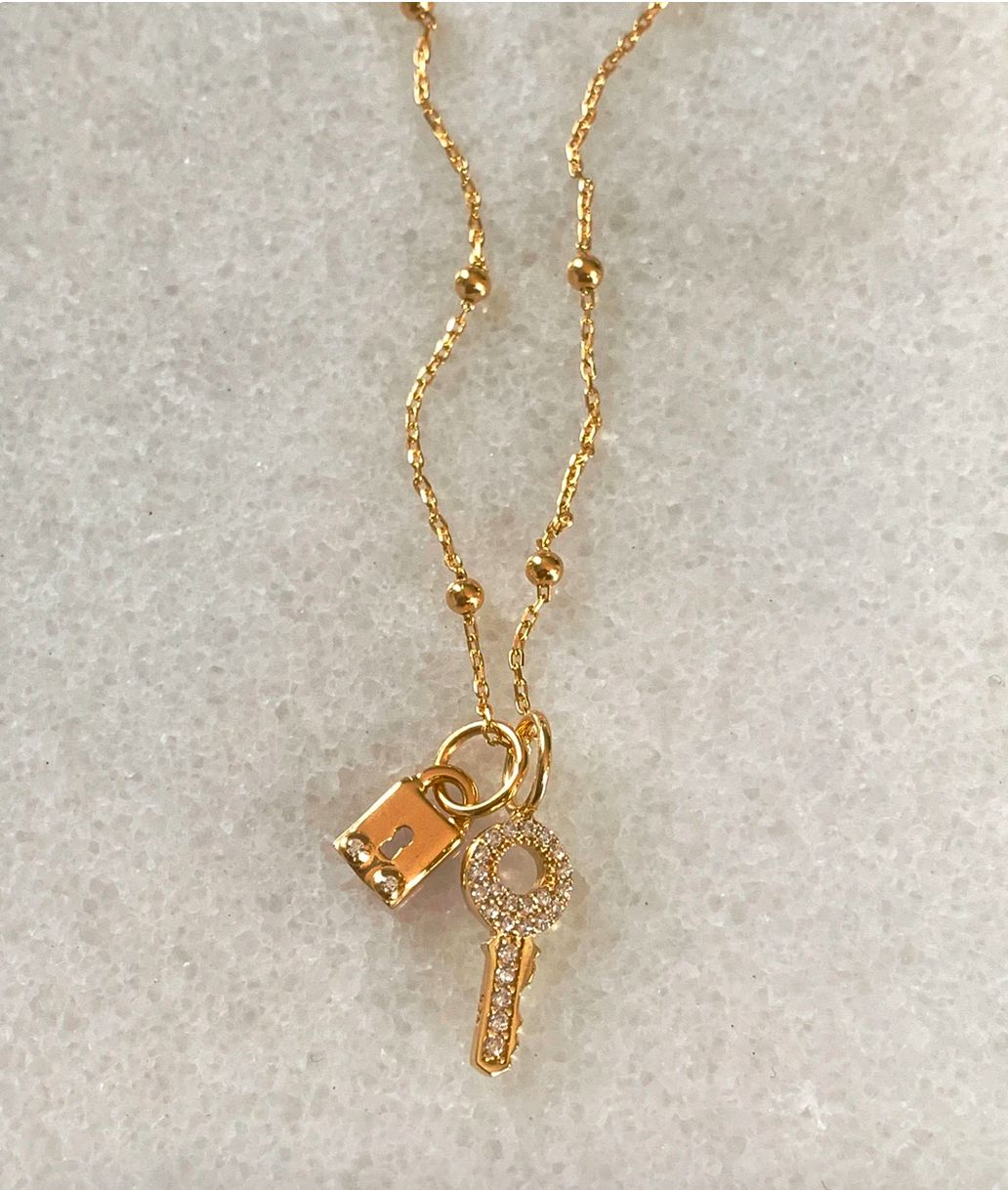 Diamond Key Charm 