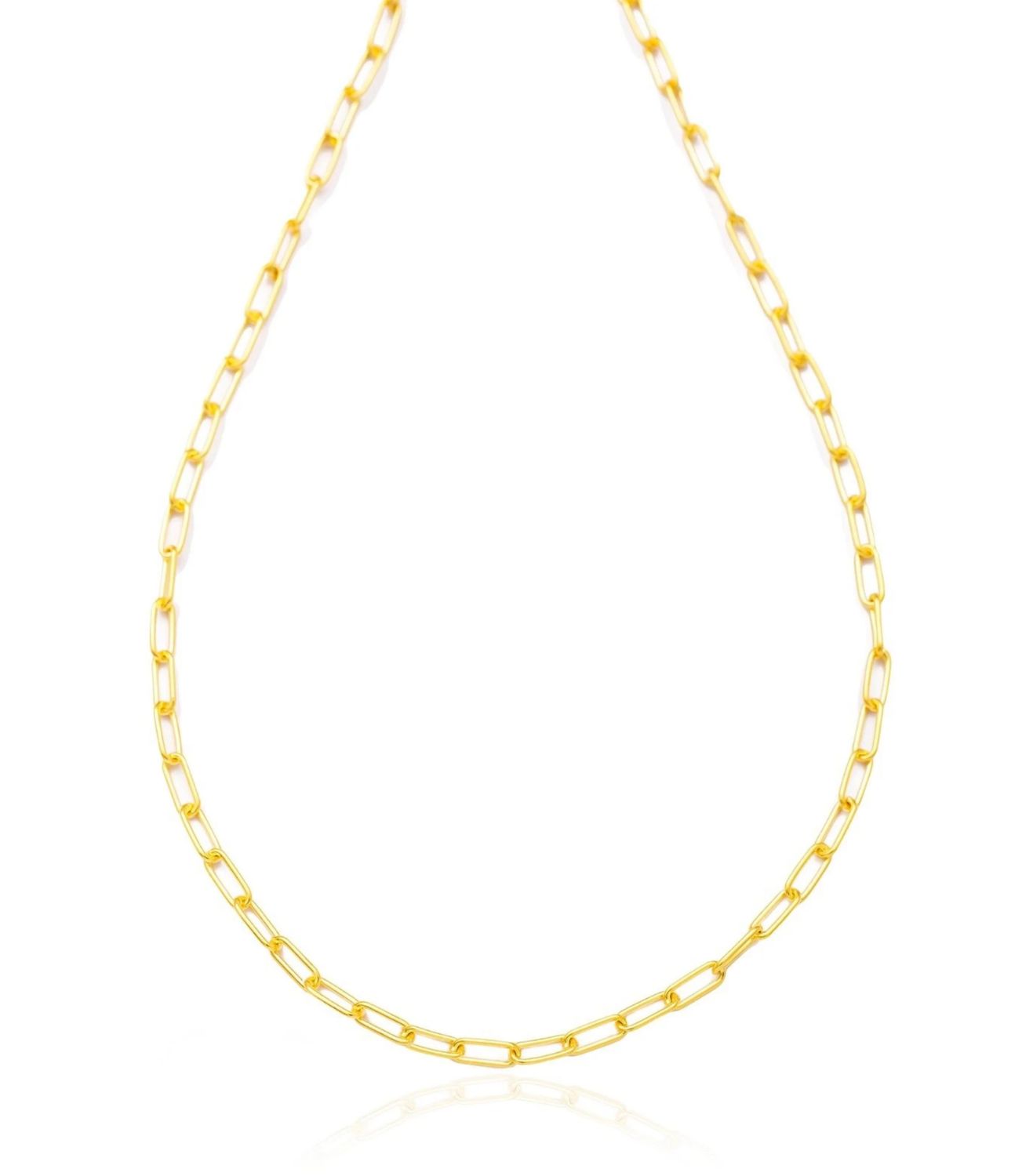 Long Link Chain, Color: Yellow Gold, Size: Bracelet 6"