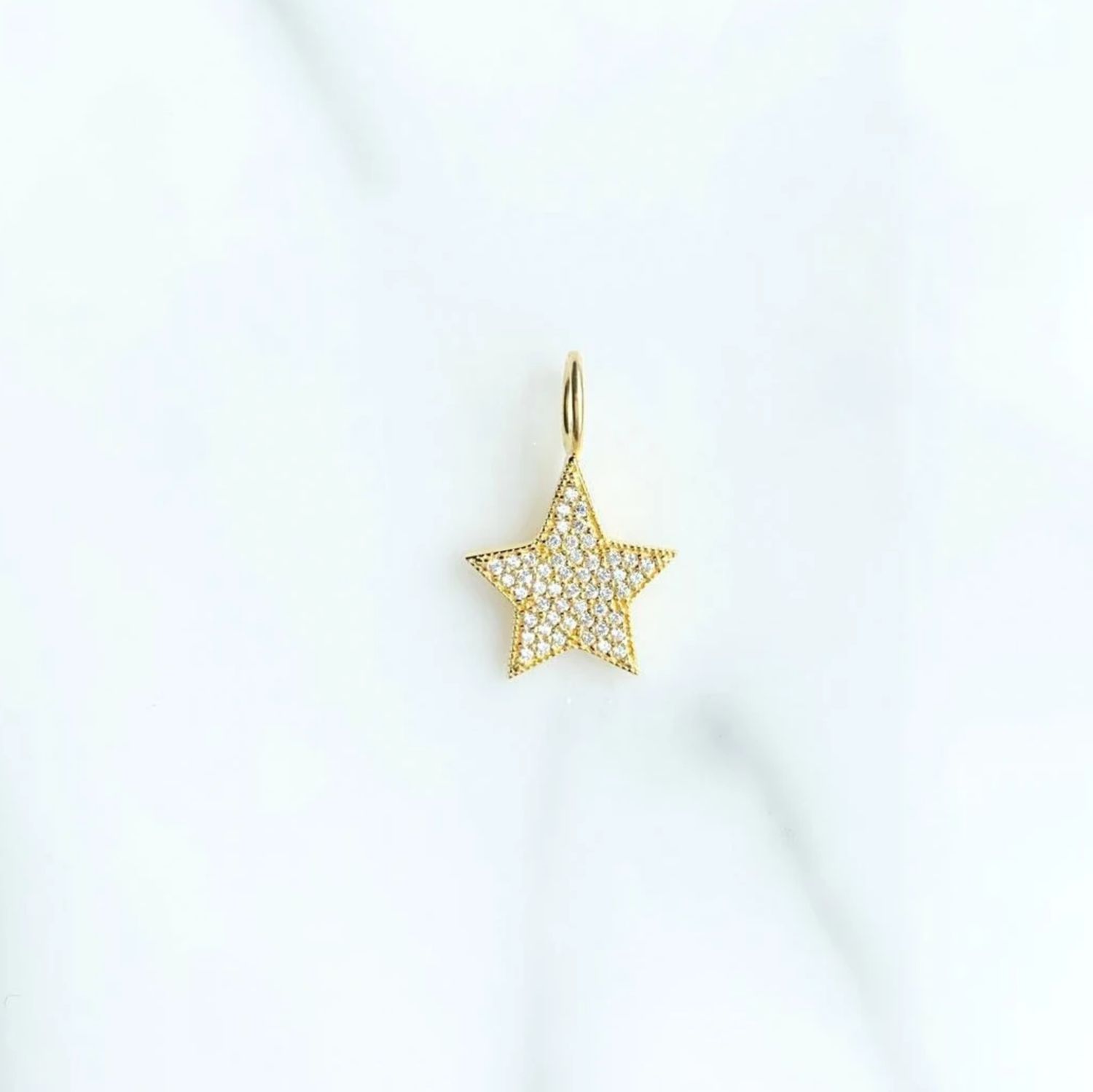 Funky Star Charm , Color: 18K Yellow Gold Vermeil