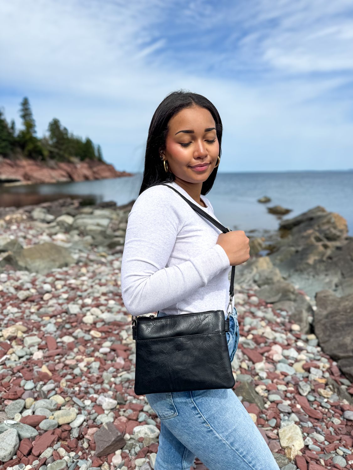 Solar Crossbody, Color: Black