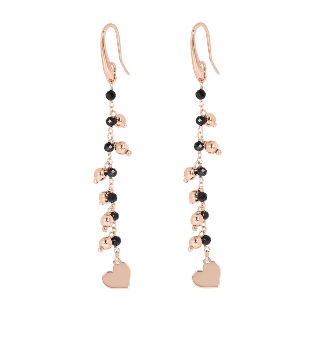 Rosary Earrings with Charms, Color: Heart