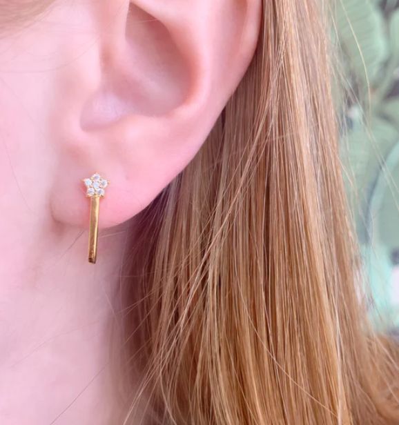 Autumn Star Studs, Color: 18K Yellow Gold Vermeil, Stone: No Stone