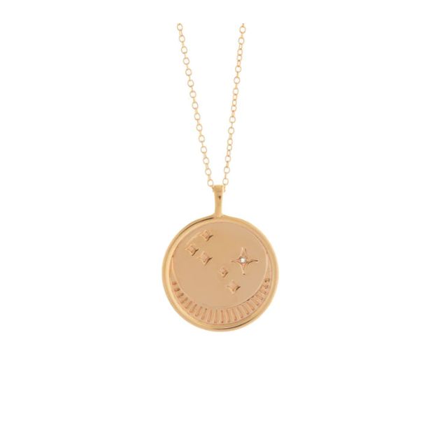 Franz Necklace Rose Quartz 22", Color: Gold
