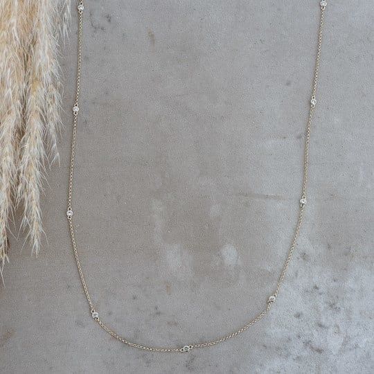 Evelyn Necklace , Color: Gold