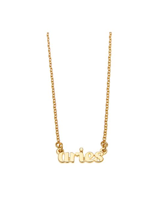 Zodiac Necklace, Text: ARIES