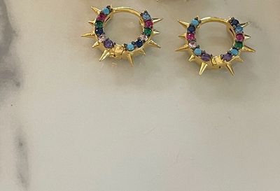 Crystal Spiked Huggies