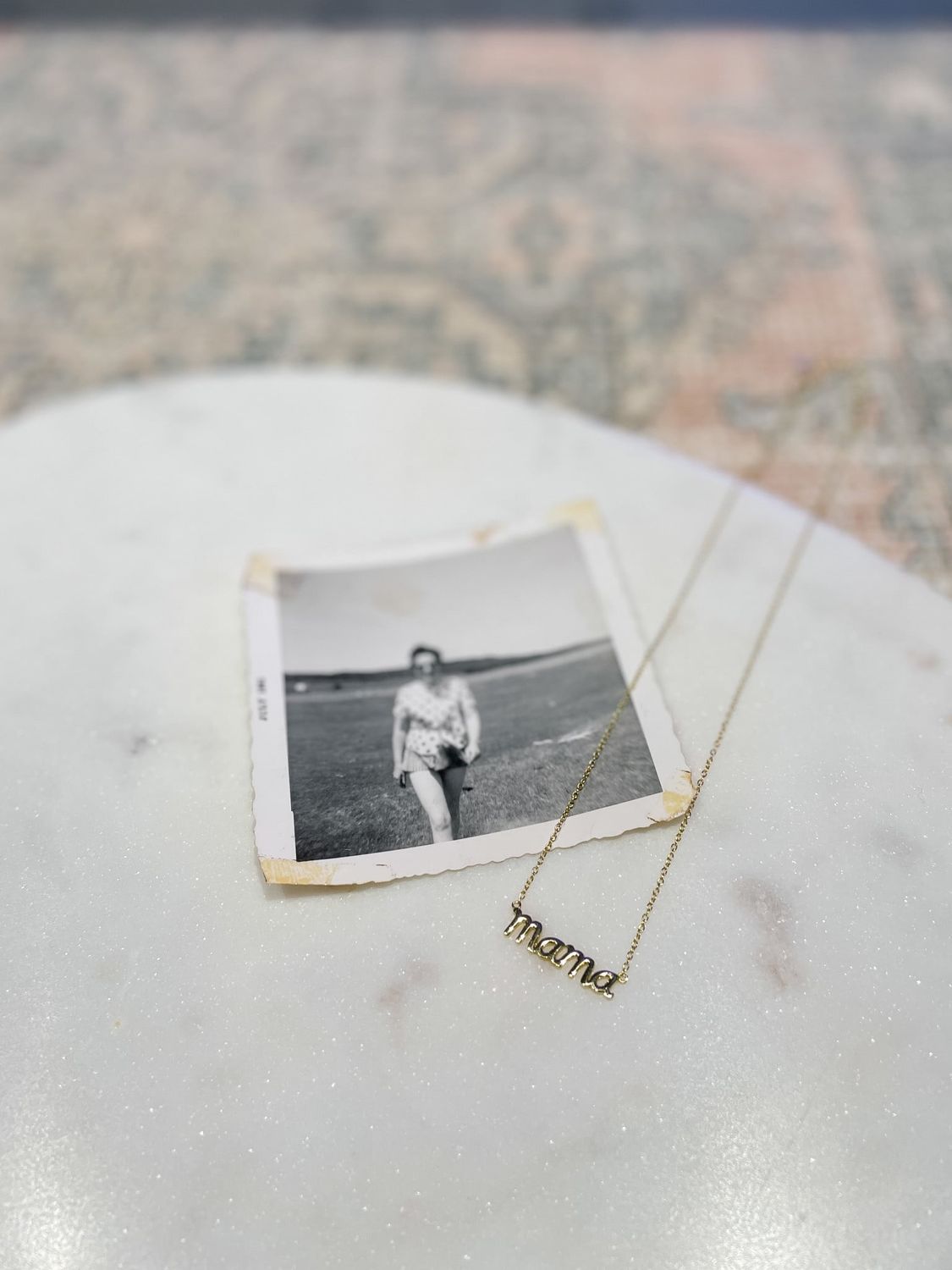 Mama Script Necklace, Color: Gold