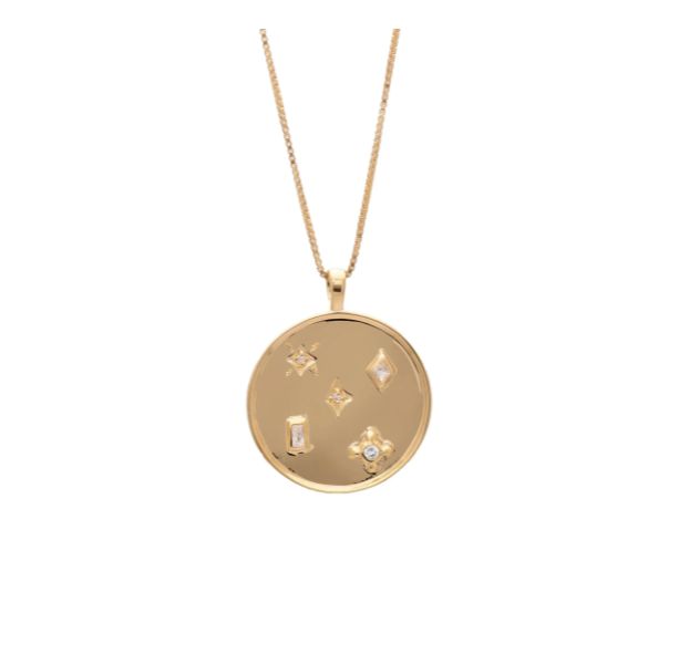 Made Of Stars Necklace CZ, Color: Gold