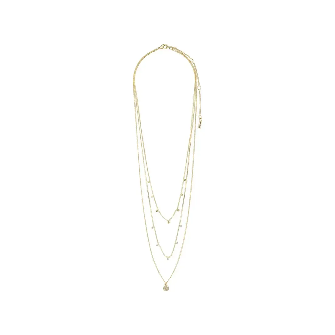 Chayenne Recycled Crystal Necklace, Color: Gold Plated