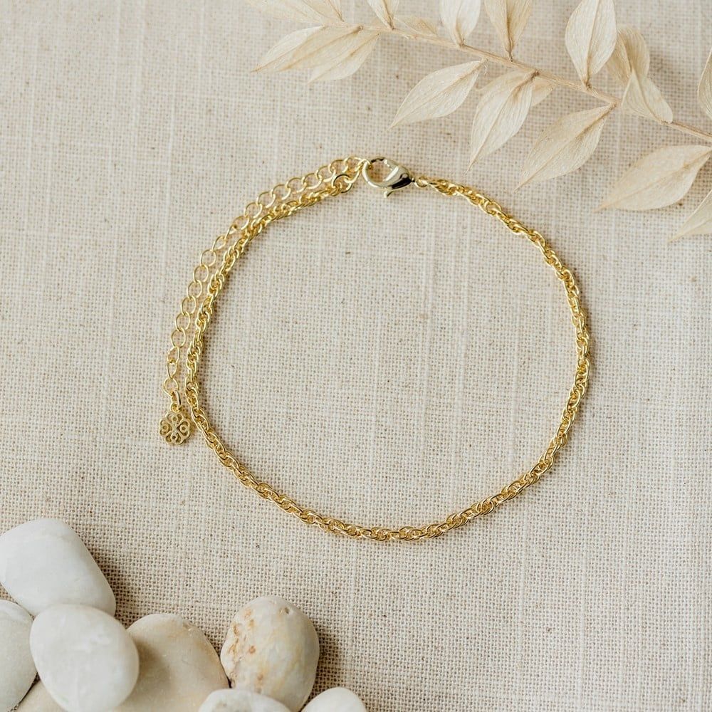 Lola Anklet, Color: Gold