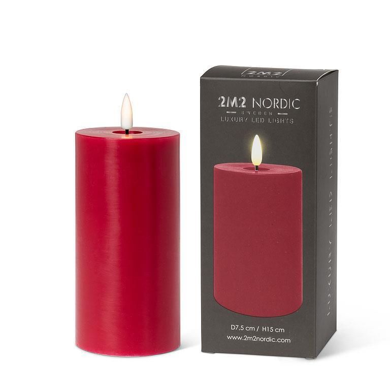 Red LED Pillar Candle
