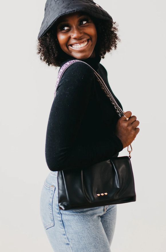 Aurora Crossbody Clutch Bag, Color: Black