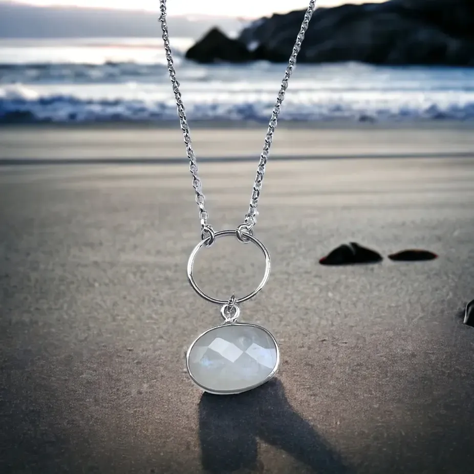 Olivia Necklace, Color: Moonstone