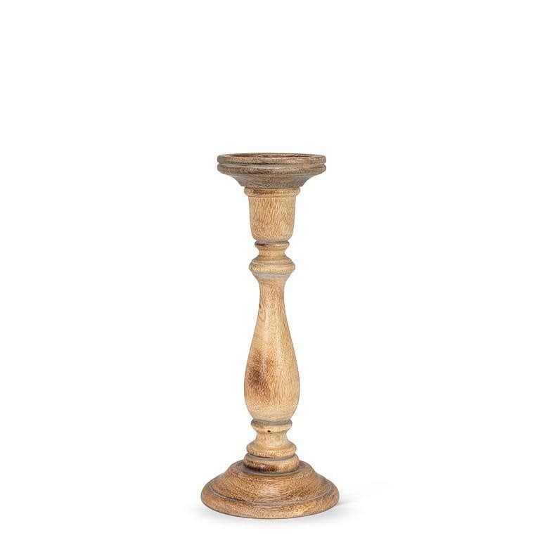 Grey Wash Turned Pillar Holder