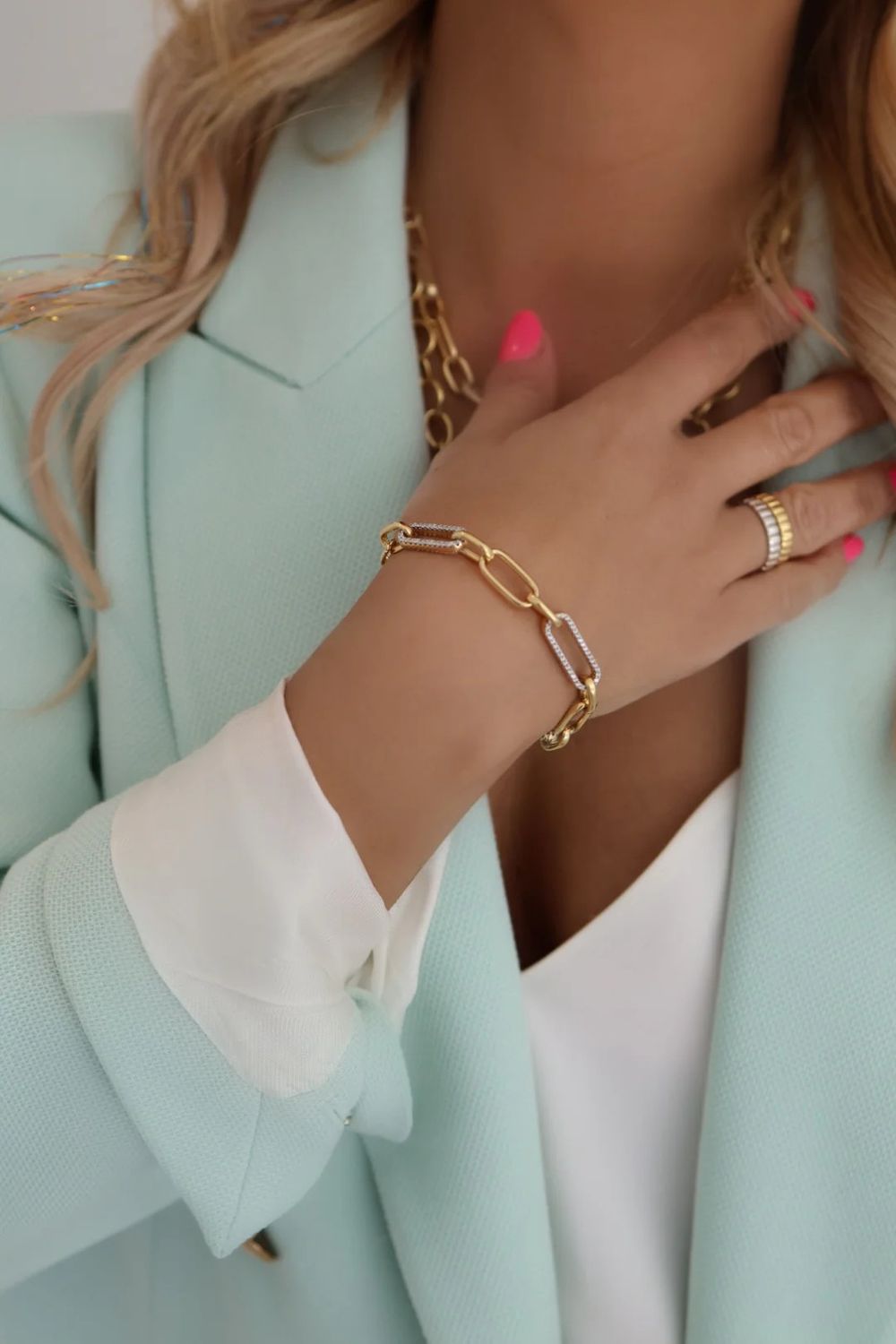 Chiara Chain Bracelet, Color: 18K Yellow Gold