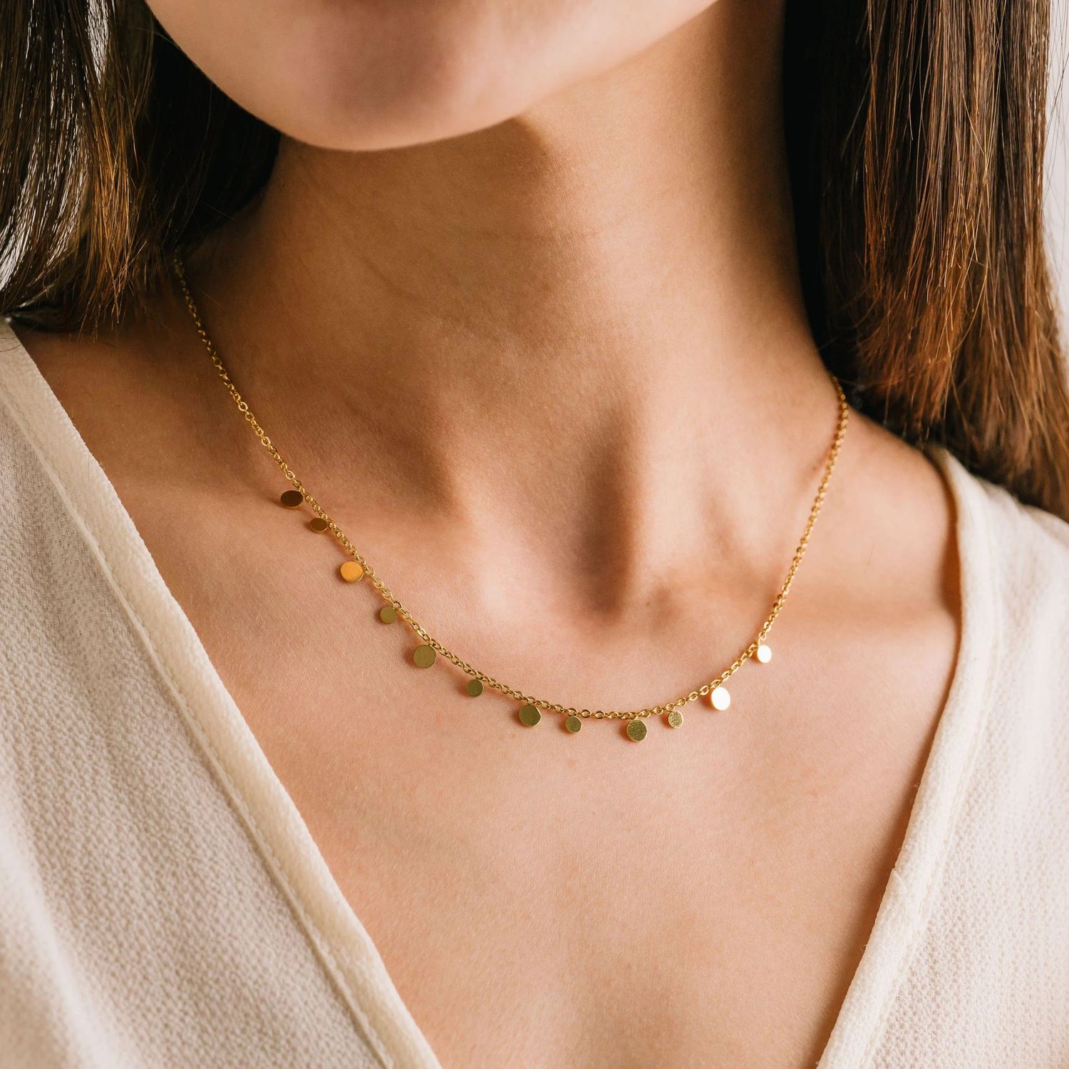 Solar Necklace, Color: Gold
