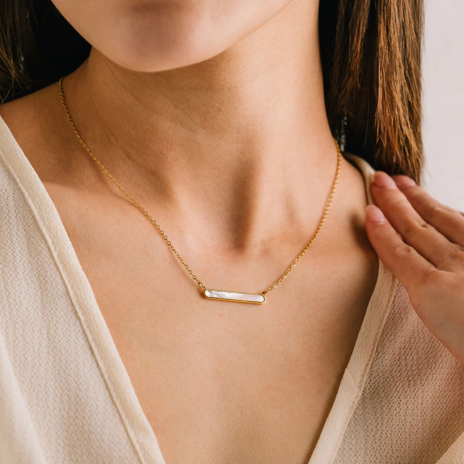 Tofino Necklace, Color: Gold