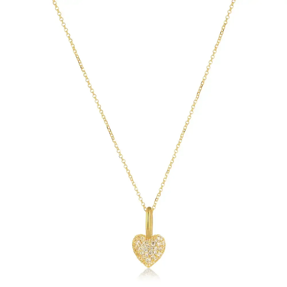 Caro Pendant, Color: 18k Gold Plated, Stone: Clear