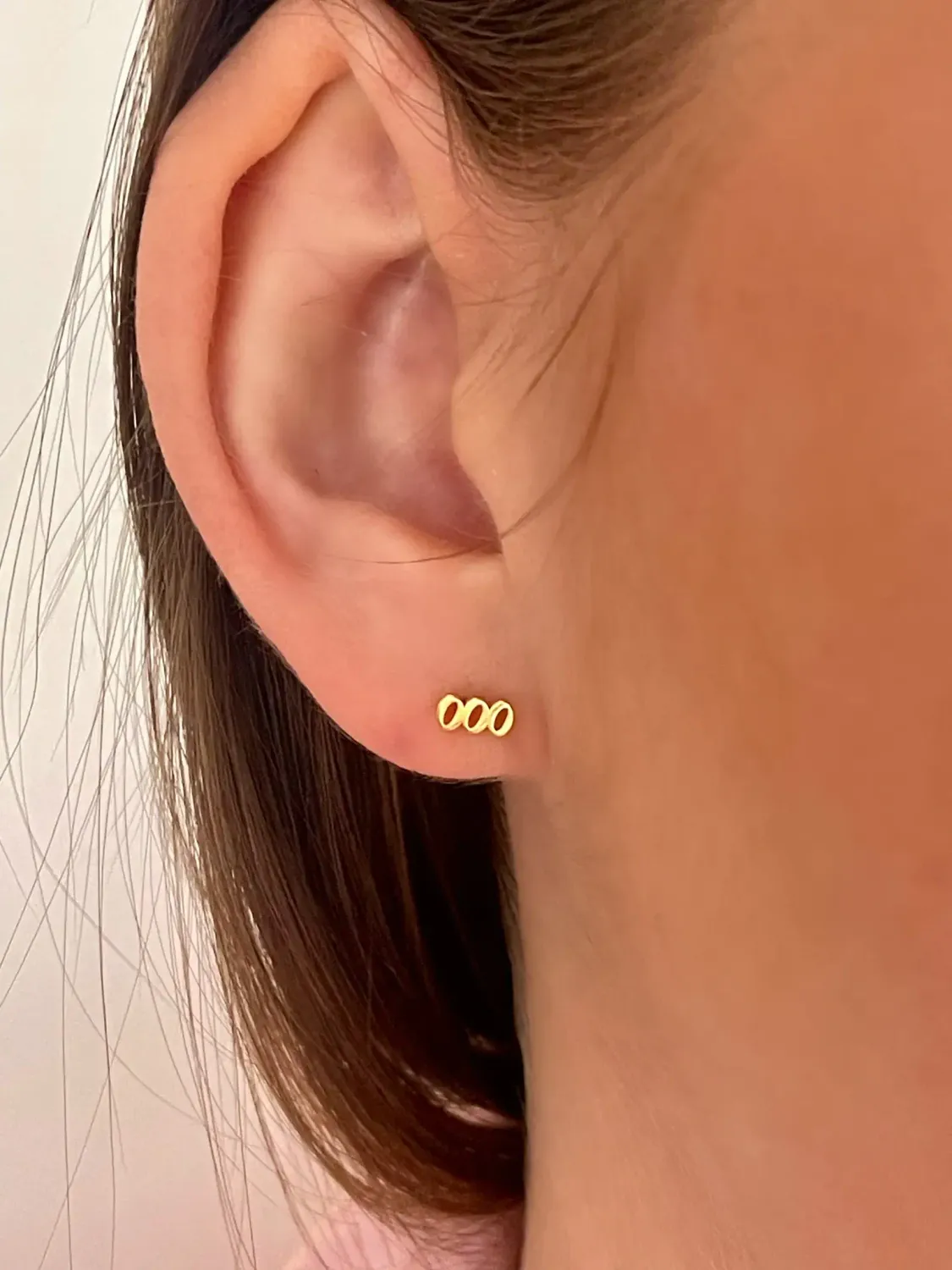 Angel Number Mini Studs, Text: 000