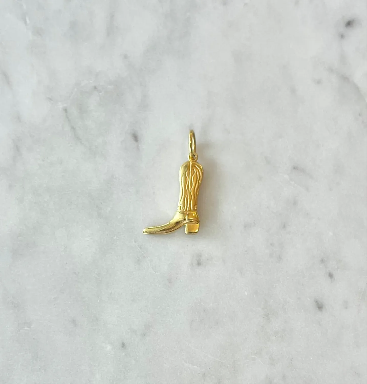 Cowboy Boot Charm, Color: 18K Yellow Gold Vermeil