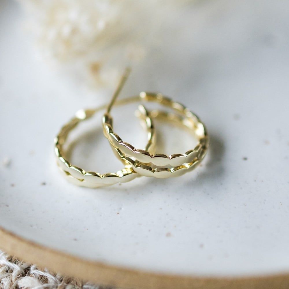 Bella Curio Hoops, Color: Gold