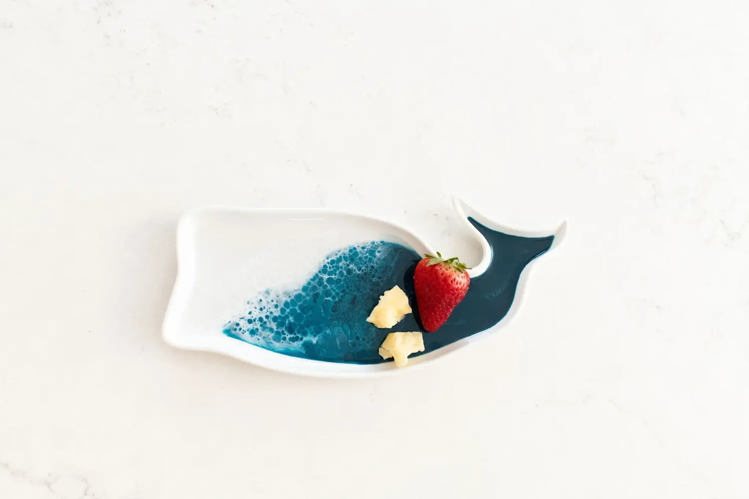 Resin-Accented Whale Ceramic Tray , Color: Ocean Vibes