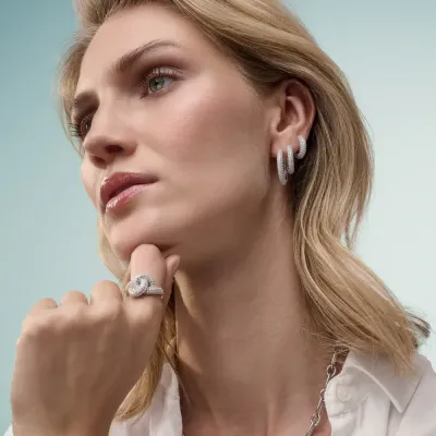 Carrara Earrings CZ 925 Sterling Silver 