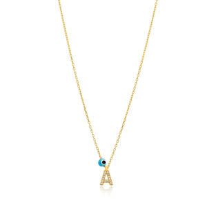 Initial Necklace, Text: A