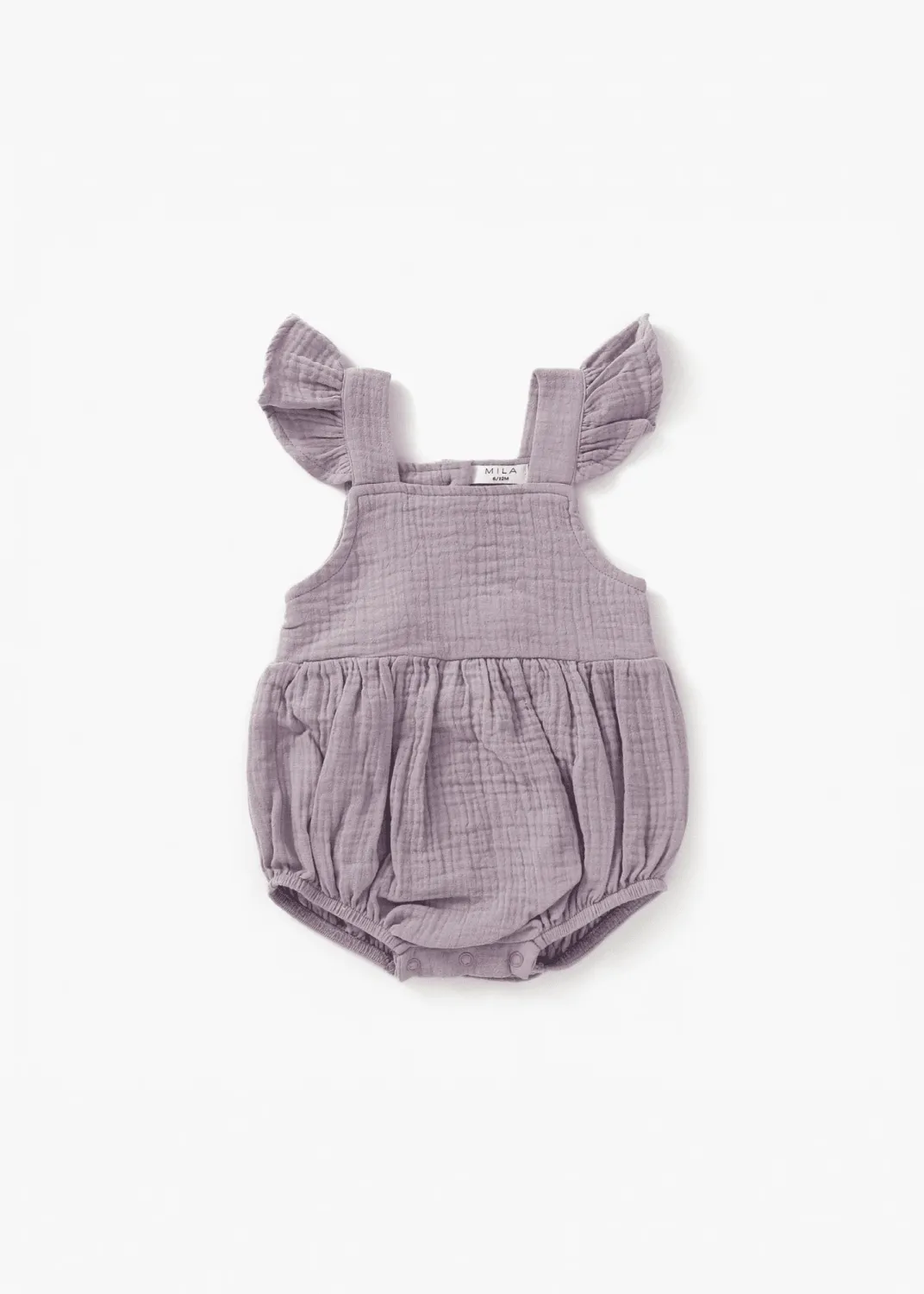 Flutter Bubble Romper, Color: Lilac, Size: 0-6M