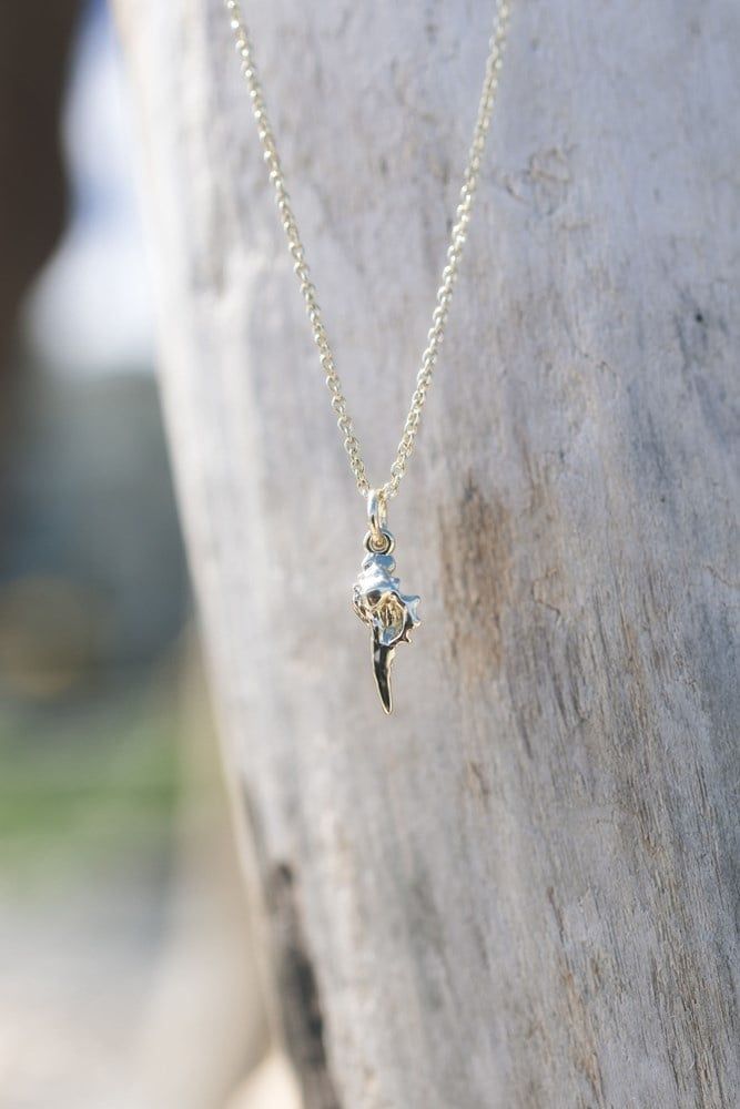 Conch Charm Necklace, Color: Silver