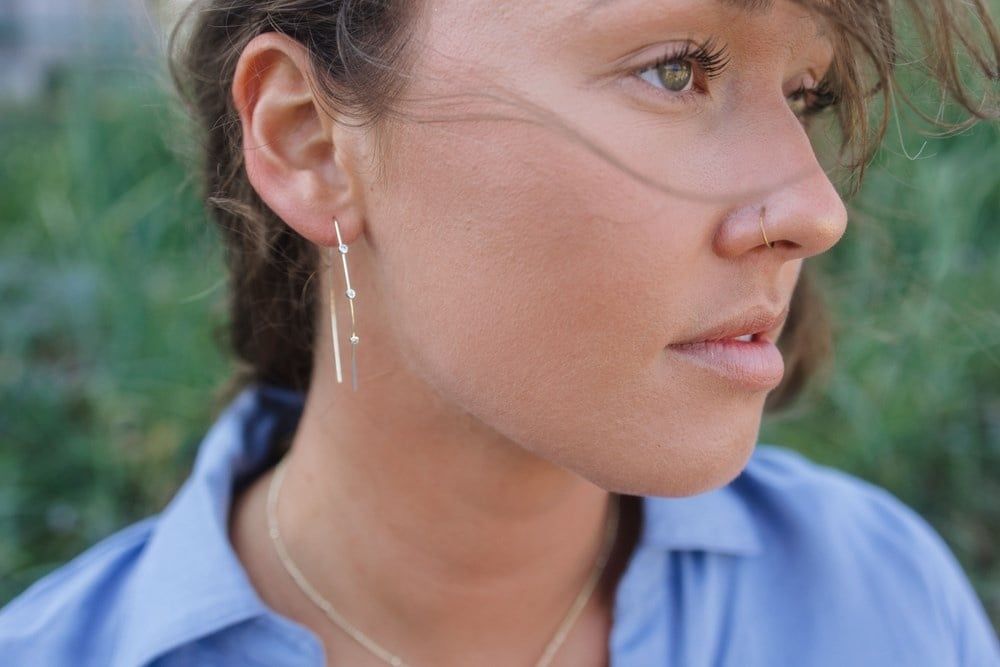 Sparkling Arc Earrings
