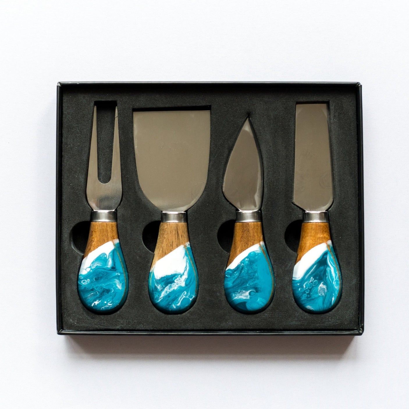 Resin Coated Cheese Knife, Color: Ocean Vibes