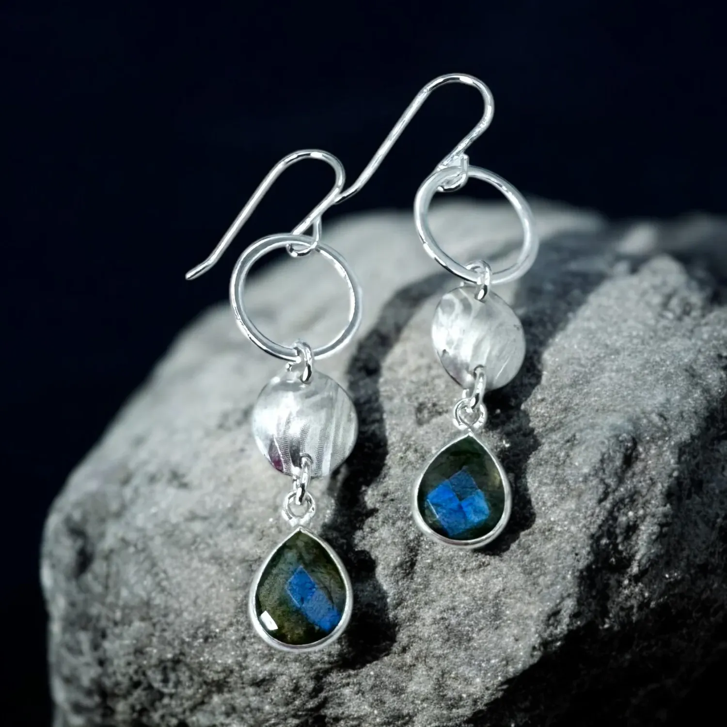 Julia Earrings, Color: Labradorite