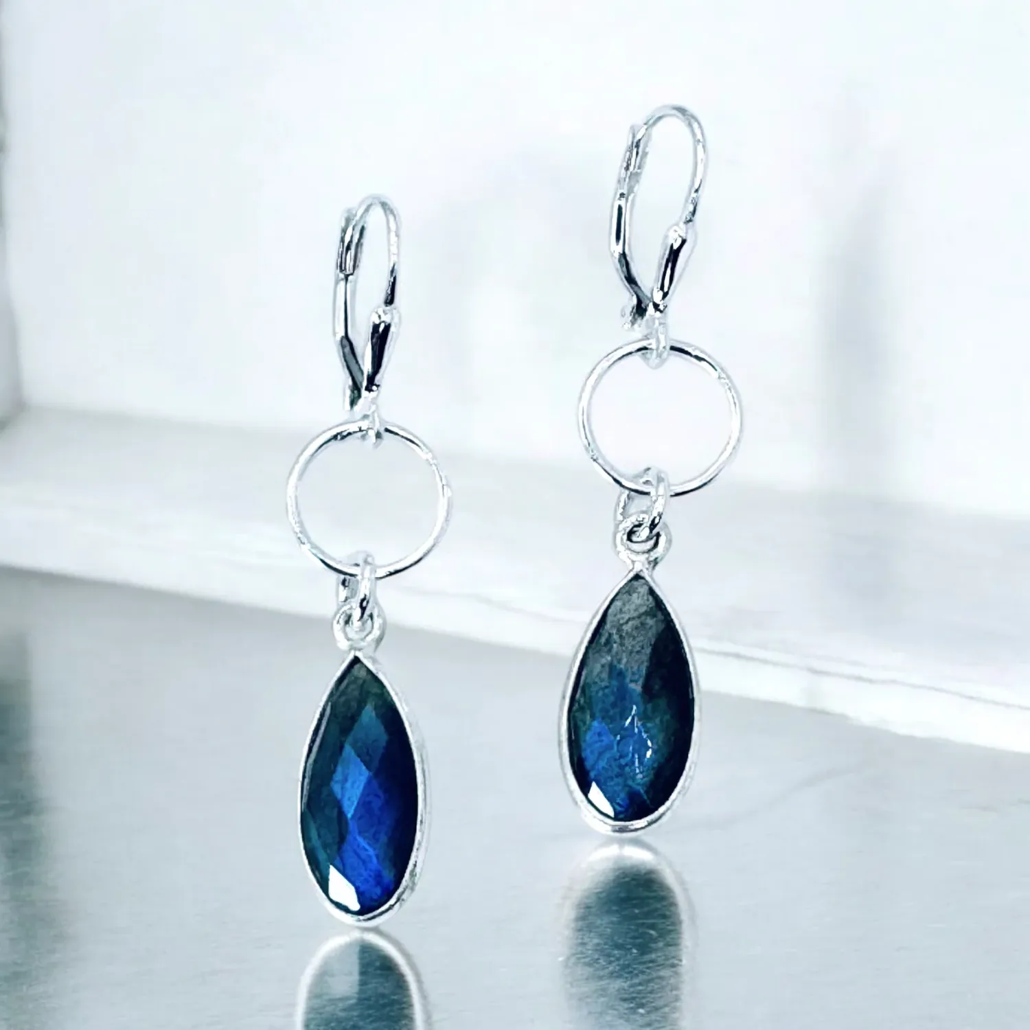 Kimberley Earrings, Color: Labradorite