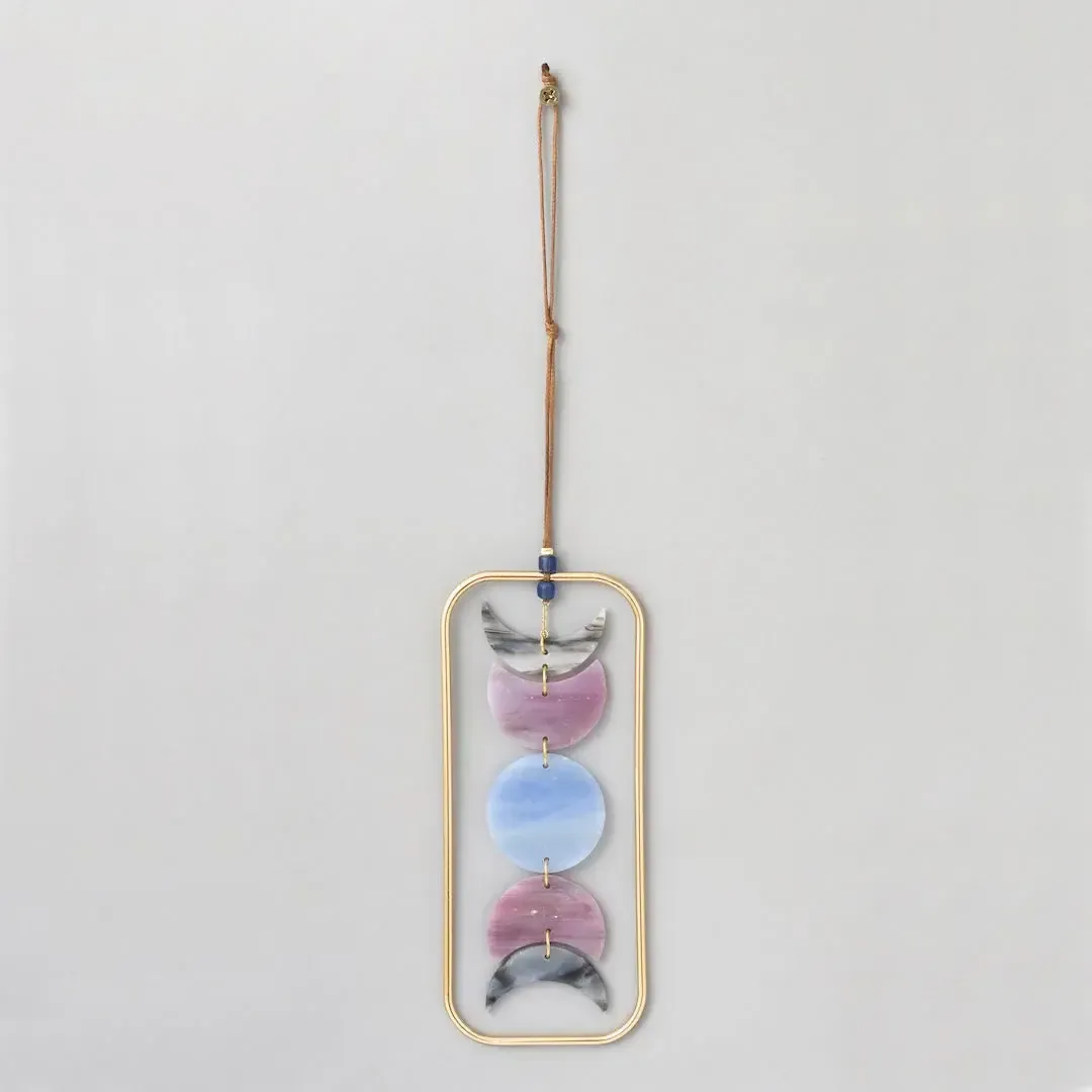 Stained Glass Light Catcher, Style: Moon Phase