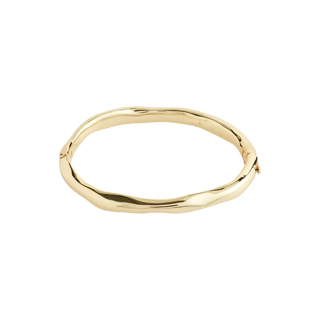 Harrison Recycled Wavy Bangle, Color: Gold Plated