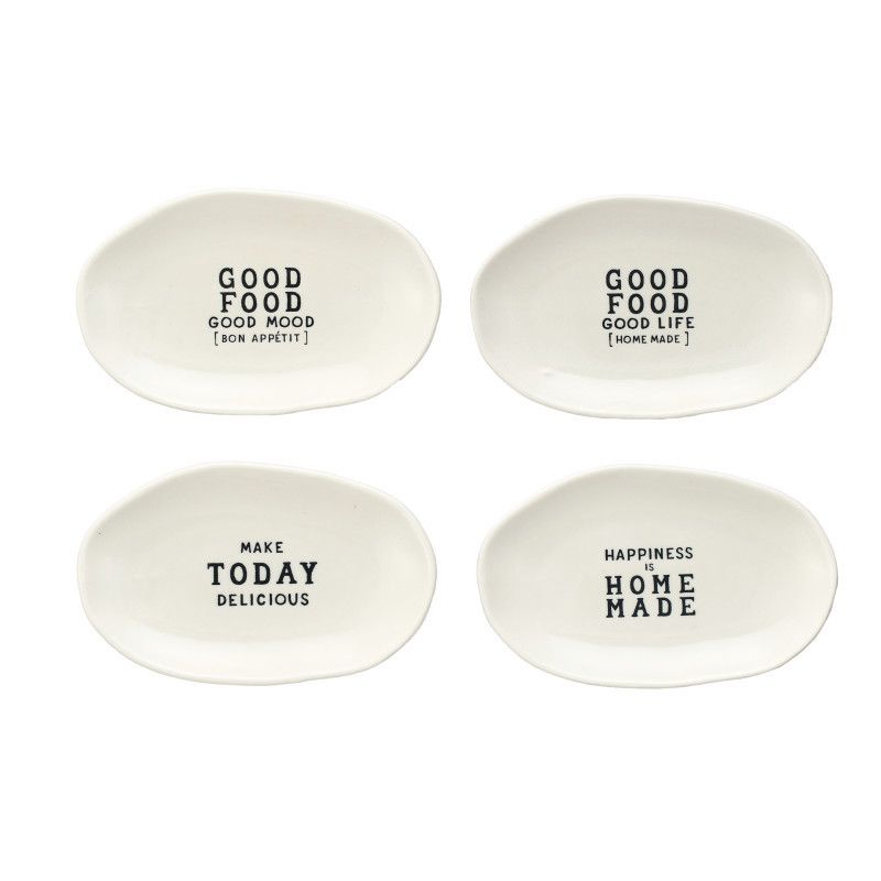 Stoneware Dish, Text: Good Mood