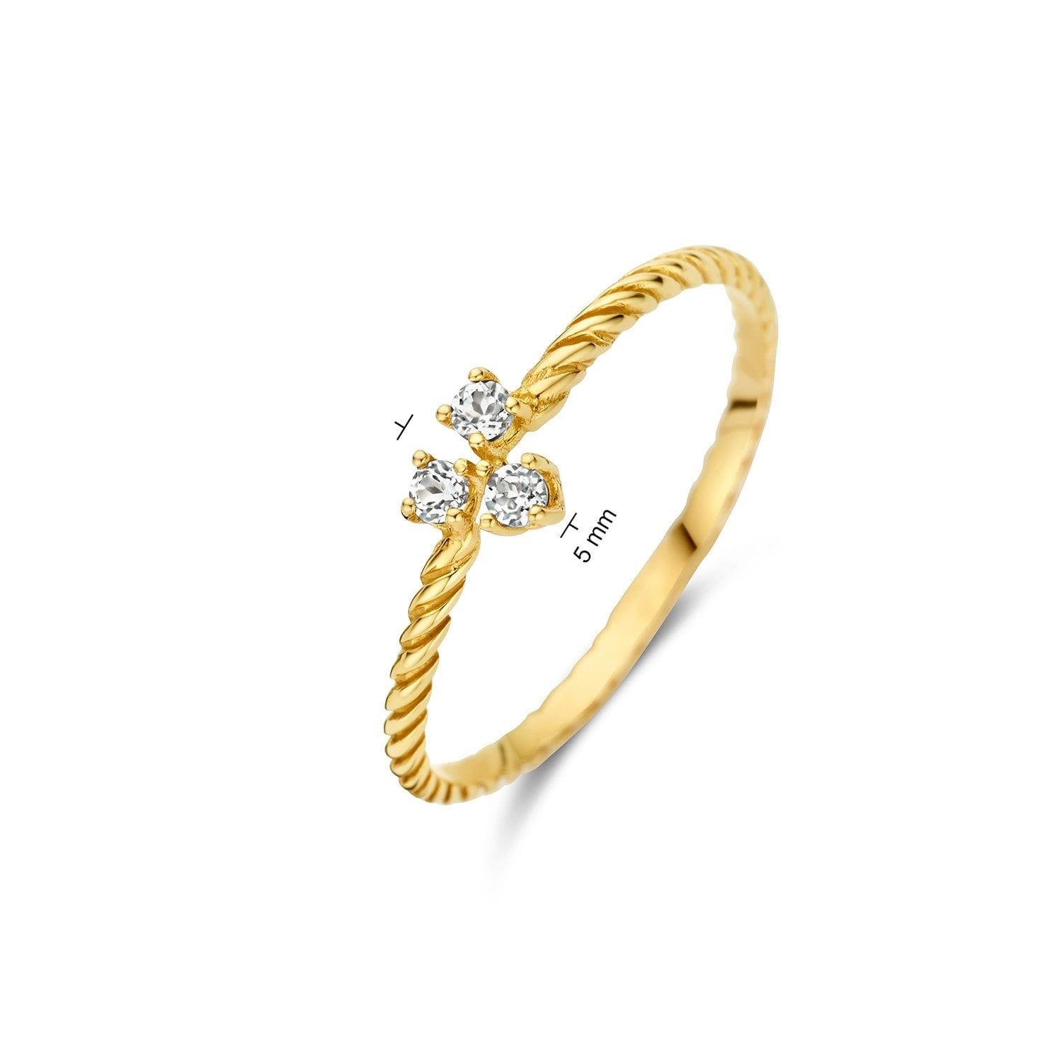 Triangle Topaz Ring