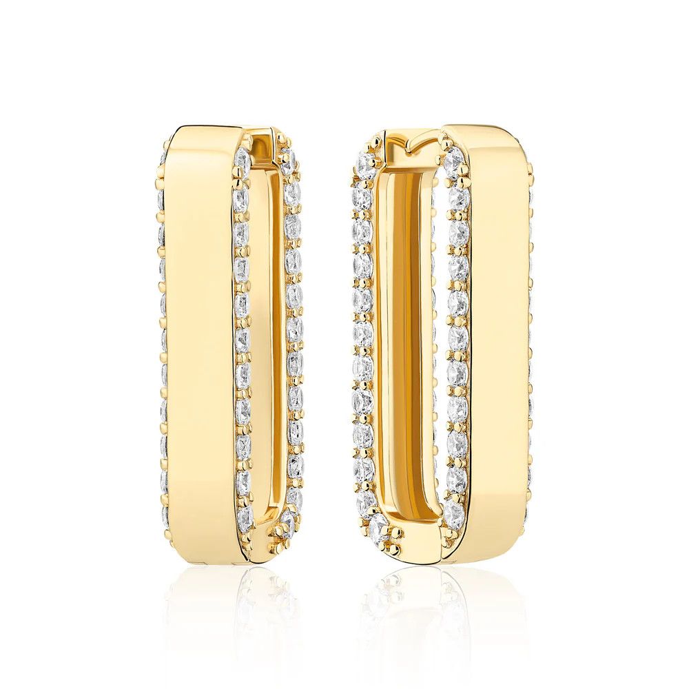 Grande Maratea Earrings , Color: 18k Gold Plated