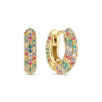 Carrara Earrings Multi CZ 18K Gold Plated 