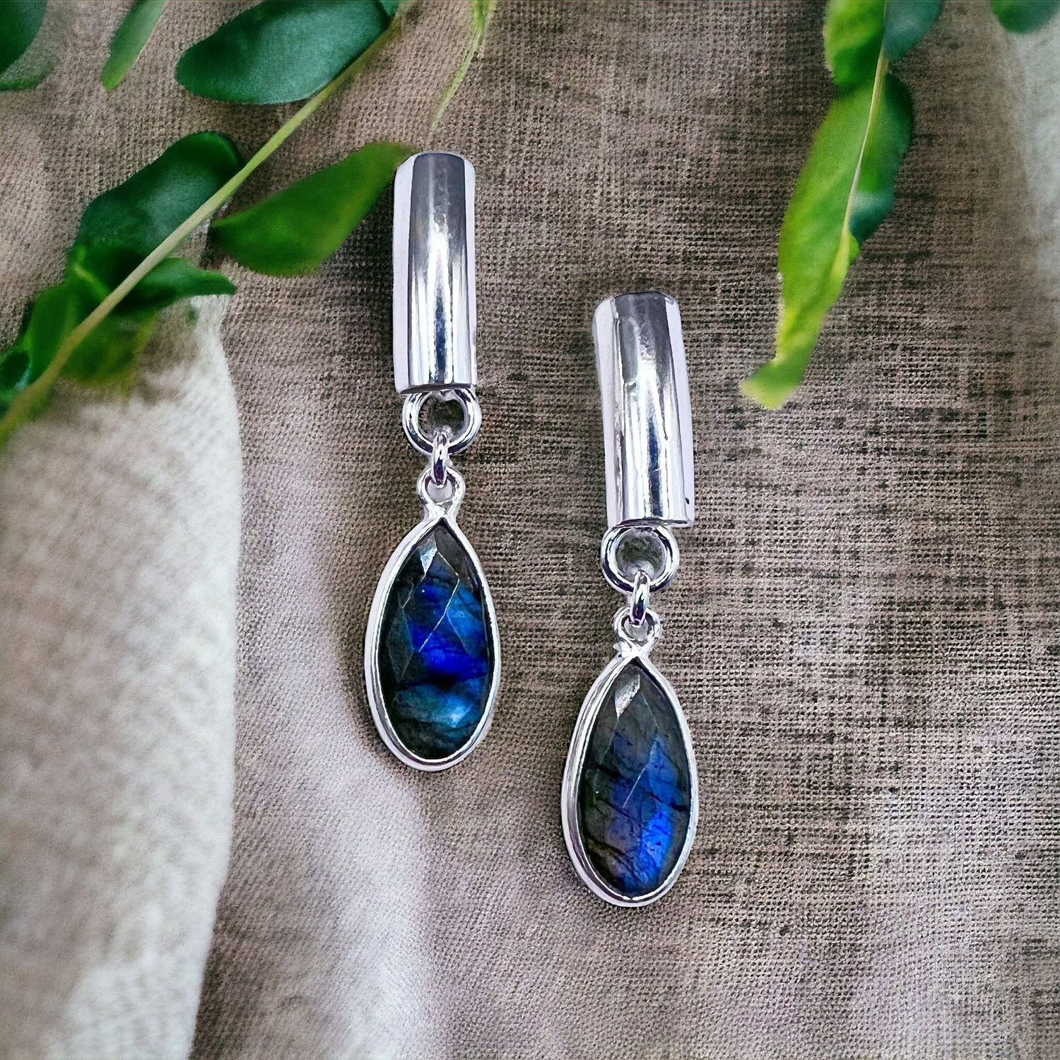 Ellie Earrings, Color: Labradorite