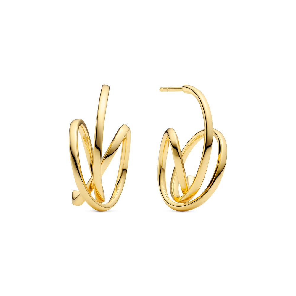 Spirale Pianura Earrings Small, Color: 18k Gold Plated