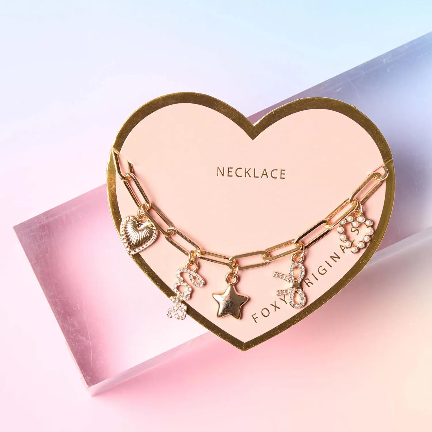 Bella Charm Necklace, Color: Gold