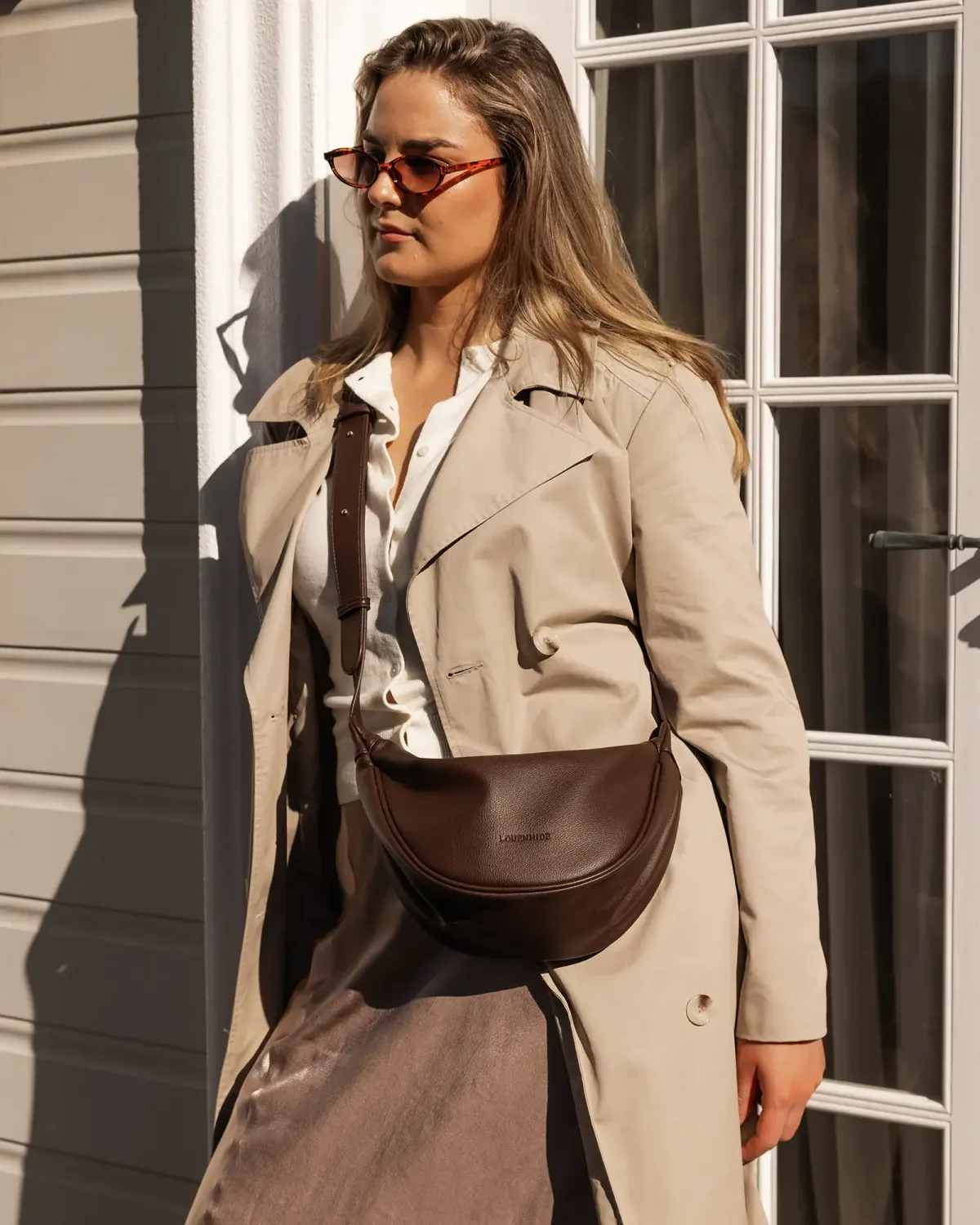 Sylvia Sling Bag, Color: Chocolate