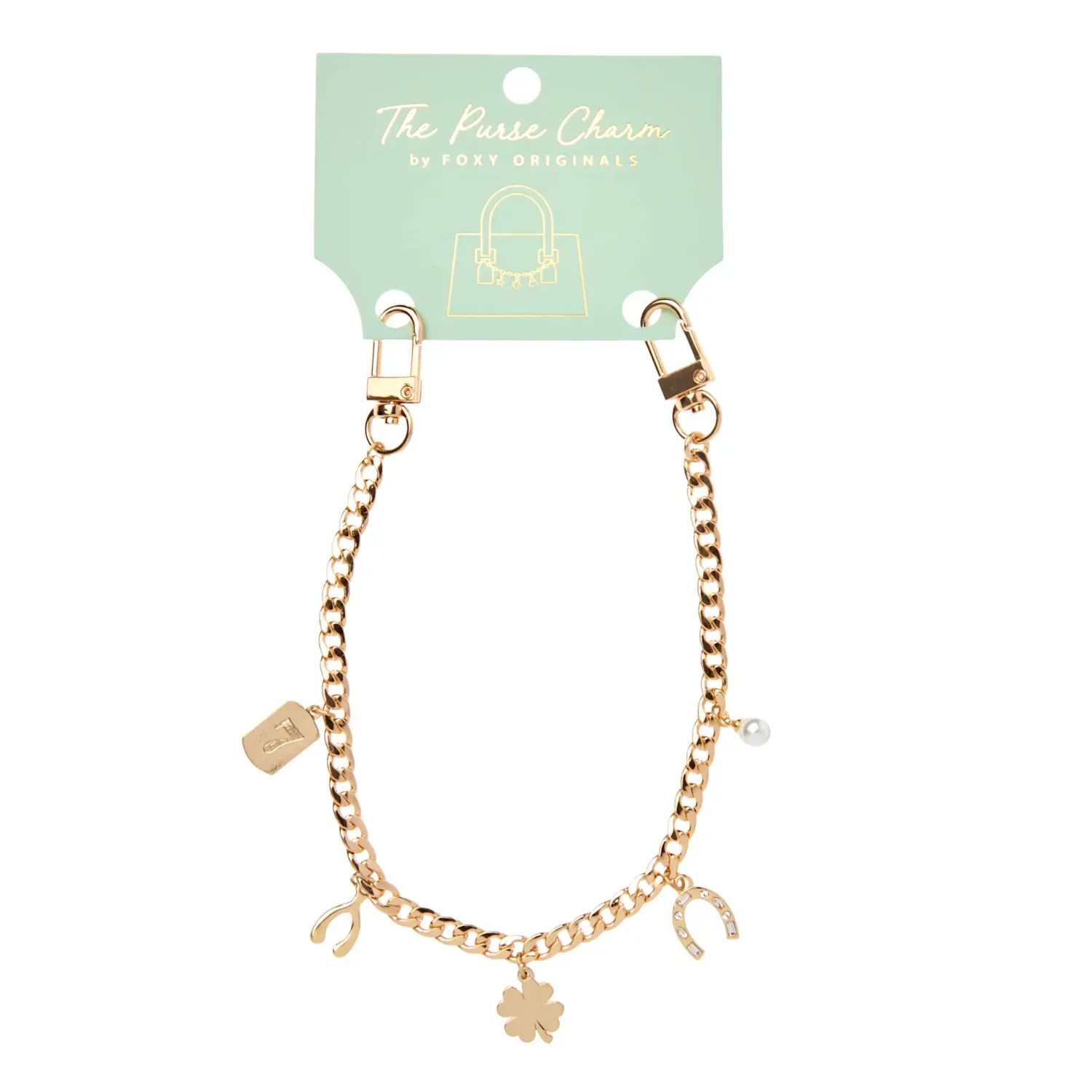 Lucky Purse Charm , Color: Gold