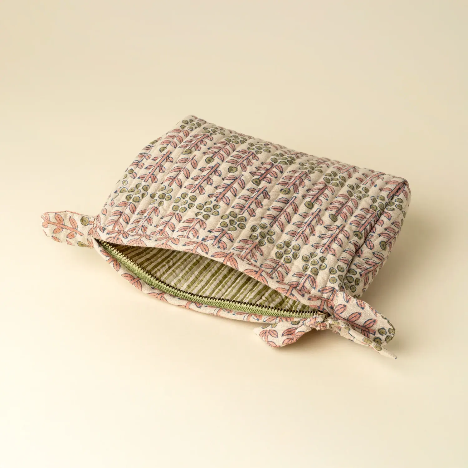 Floria Block Print Pouch
